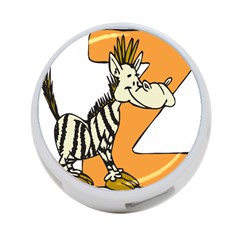 Zebra Animal Alphabet Z Wild 4-port Usb Hub (two Sides) by Sudhe