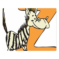 Zebra Animal Alphabet Z Wild Double Sided Flano Blanket (large) 