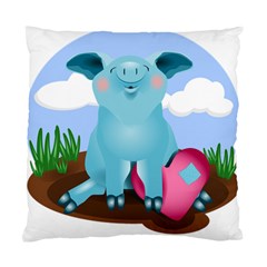 Pig Animal Love Standard Cushion Case (one Side) by Sudhe