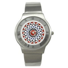 Mandala Art Ornament Pattern Stainless Steel Watch