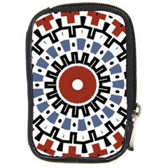 Mandala Art Ornament Pattern Compact Camera Leather Case by Sudhe