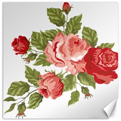 Flower Rose Pink Red Romantic Canvas 20  X 20 