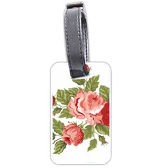 Flower Rose Pink Red Romantic Luggage Tags (one Side)  by Sudhe