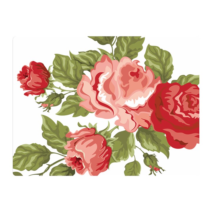 Flower Rose Pink Red Romantic Double Sided Flano Blanket (Mini) 