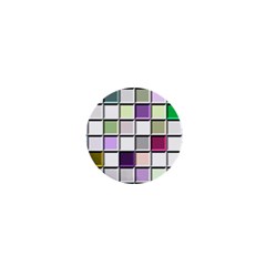 Color Tiles Abstract Mosaic Background 1  Mini Magnets