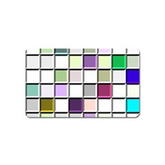 Color Tiles Abstract Mosaic Background Magnet (name Card)