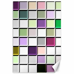 Color Tiles Abstract Mosaic Background Canvas 24  X 36 