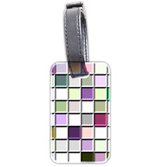 Color Tiles Abstract Mosaic Background Luggage Tags (two Sides)