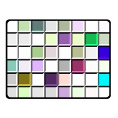 Color Tiles Abstract Mosaic Background Double Sided Fleece Blanket (small)  by Sudhe