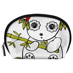 Panda China Chinese Furry Accessory Pouch (large) by Sudhe