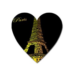 The Eiffel Tower Paris Heart Magnet