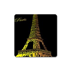 The Eiffel Tower Paris Square Magnet