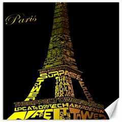 The Eiffel Tower Paris Canvas 16  X 16 