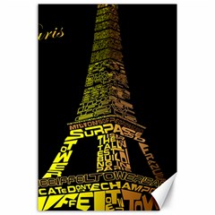 The Eiffel Tower Paris Canvas 24  X 36  by Sudhe