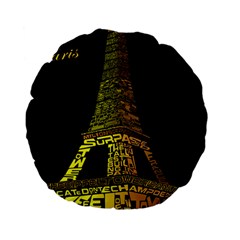 The Eiffel Tower Paris Standard 15  Premium Flano Round Cushions by Sudhe