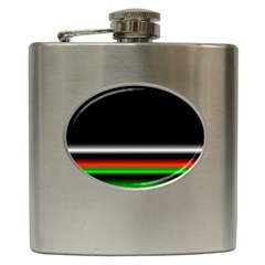 Colorful Neon Background Images Hip Flask (6 Oz)