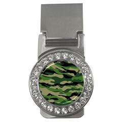 Green Military Vector Pattern Texture Money Clips (cz) 