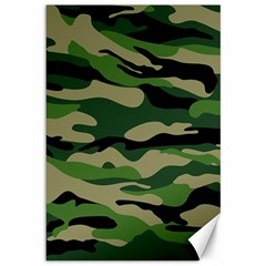 Green Military Vector Pattern Texture Canvas 12  X 18  by Sudhe