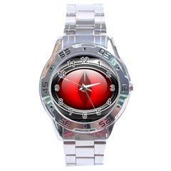 Red Eye Stainless Steel Analogue Watch by Sudhe