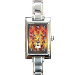 Fractal Lion Rectangle Italian Charm Watch