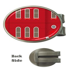 Red House Money Clips (oval)  by Sudhe