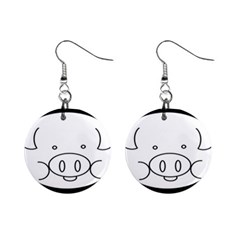 Pig Logo Mini Button Earrings