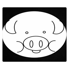 Pig Logo Double Sided Flano Blanket (small)  by Sudhe