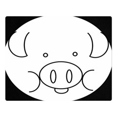 Pig Logo Double Sided Flano Blanket (large)  by Sudhe