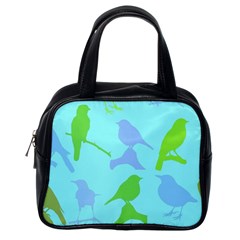 Bird Watching - Light Blue Green- Classic Handbag (one Side) by WensdaiAmbrose