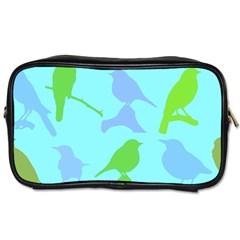 Bird Watching - Light Blue Green- Toiletries Bag (one Side) by WensdaiAmbrose