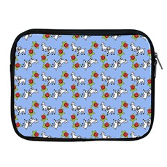 Lamb Pattern Blue Apple Ipad 2/3/4 Zipper Cases by snowwhitegirl