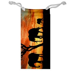 Family Of African Elephants Jewelry Bag