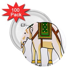 Elephant Indian Animal Design 2 25  Buttons (100 Pack) 