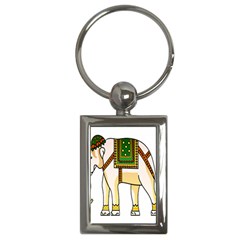 Elephant Indian Animal Design Key Chains (rectangle) 