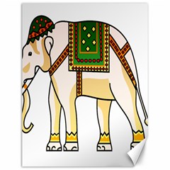 Elephant Indian Animal Design Canvas 12  X 16 