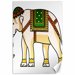 Elephant Indian Animal Design Canvas 12  X 18 