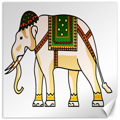 Elephant Indian Animal Design Canvas 20  X 20 