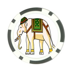 Elephant Indian Animal Design Poker Chip Card Guard