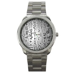 Science Formulas Sport Metal Watch