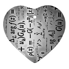 Science Formulas Heart Ornament (two Sides) by Sudhe