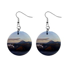 Sunrise Mount Bromo Tengger Semeru National Park  Indonesia Mini Button Earrings