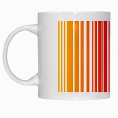 Colorful Gradient Barcode White Mugs