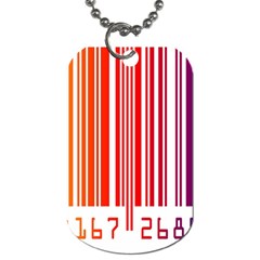 Colorful Gradient Barcode Dog Tag (one Side)