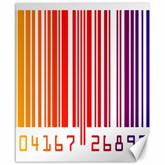 Colorful Gradient Barcode Canvas 8  X 10 