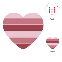 Striped Shapes Wide Stripes Horizontal Geometric Playing Cards (heart)