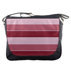 Striped Shapes Wide Stripes Horizontal Geometric Messenger Bag by Sudhe