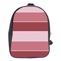 Striped Shapes Wide Stripes Horizontal Geometric School Bag (xl) by Sudhe