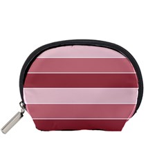 Striped Shapes Wide Stripes Horizontal Geometric Accessory Pouch (small) by Sudhe