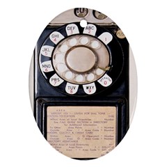 Vintage Payphone Oval Ornament (two Sides)