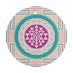 Mandala Design Arts Indian Round Ornament (two Sides)